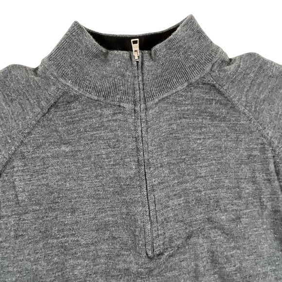 Ping Men's 100% Merino Wool Sensorwarm 1/4 Zip Sweater Jumper Drk Grey Golf Sz M - Picture 4 of 13